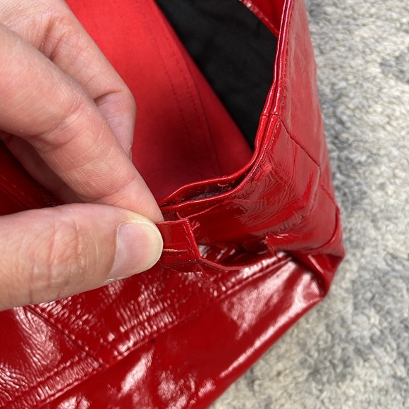 NWT Zadig & Voltaire Peko Skinny Vinyl Trouser Pants Shiny Red Leather Sz 34 - Picture 16 of 16